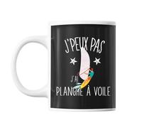 Mug Planche A Voile J'peux Pas Noir Tasse Cadeau Personnalisé