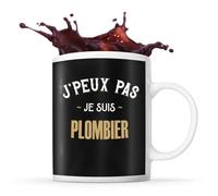 Mug Plombier J'peux Pas Tasse Café Métier Original Pour Collègue De Travail Ami Ou Famille Imprimé En France