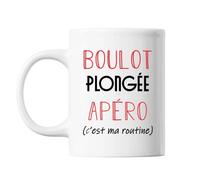Mug Plongée C'est ma Routine Blanc | Tasse Humour