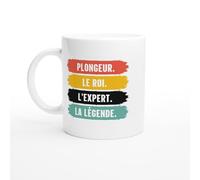 Mug Plongeur - Plongeur Le Roi L'Expert La Légende - Mug humour - tasse anniversaire - idée cadeau homme - tasse fun original