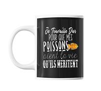 Mug Poisson Je travaille dur