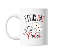 Mug Poker j'peux pas Blanc