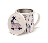 Mug Porcelaine avec Infuseur et Couvercle - Volkswagen Van Bus Combi VW T1 Explore More