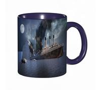 Mug porcelaine fine"le paquebot Titanic après avoir heurté un iceberg en 1912 au large de Terre-Neuve dans l'océan AtlantiMug humour pour collègue, amis, copains, frères et soeurs |Mug original avec