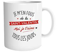 MUG Porcelaine Je M'EN Fous Saint Valentin 9.5CM