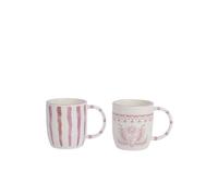 Mug porcelaine - KAEMINGK - Kaemingk - Rose - Lot de 2 - Porcelaine