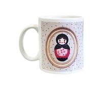 Mug Poupée russe plumetis par Cbkreation