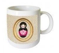 Mug Poupée russe plumetis par Cbkreation