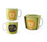 Mug pour enfants - Mug pour toi - Ø 7,4 cm x hauteur 7 cm - capacité 150ml - "Lion - Courageux & Sauvage
