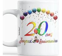 Mug pour fête d'anniversaire idée Cadeau Plaisir d'offrir Joyeux Anniversaire 20 ans