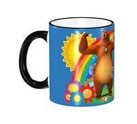 Mug pour Grizzy et les Lemmings Tasse à café - Grande tasse à café en céramique noire Tasse à thé 330 ml