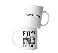 Mug Pourquoi suis-je devenu opérateur aérien ? (Personnalisé) Tasse à café | Fans 2 pièces / 330 ml Robuste Mugs Rillant Tasses à cafe Maman Filles