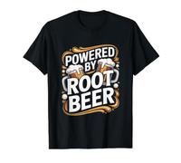 Mug « Powered by Root Beer » T-Shirt Graphique avec Valeur, Homme, Noir, M