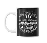Mug Prénom Elsa La Déesse La Légende Tasse Cadeau Personnalisé