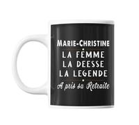 Mug Prénom Marie-Christine Cadeau Départ Retraite Tasse Cadeau Personnalisé