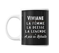 Mug prénom Viviane cadeau départ retraite