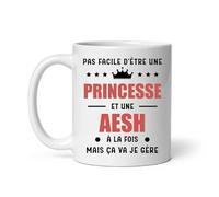 Mug princesse et AESH à la fois mais ça va je gère Tasse AESH