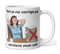 Mug prof drôle - Tasse cadeau originale pour professeur - Cadeau de fin d'année ou Noël pour enseignant, maître ou maîtresse - Céramique 325 ml (Prof Femme)