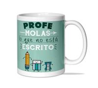 Mug Profesor- Tasse Profe Molas Lo Non Écrit Cadeau Original- Fin de Cours- Tasse Petit Déjeuner/Café - Céramique 350ml