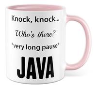 Mug programmeur cadeau Knock, knock... Who's there? very long pause JAVA, tasse à café IT programmeur travail formation bureau, idée cadeau collègue équipe tasse à café