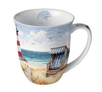 Ambiente Mug promenade sur la plage en porcelaine