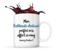 Mug Prothésiste Dentaire Préféré Tasse Cadeau Travail Métier Départ Retraite Collègue Anniversaire Noël