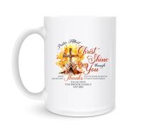 Mug Que Le Christ Brille À Travers Toi 330Ml Mugs Porcelaine Durable Tasse Pour Lait Thé Chocolat Chaud