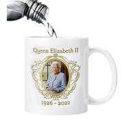 Mug Queen Elizabeth - Tasse en céramique de 350 ml, motif imprimé royal, souvenir du thé et du café du jubilé pour célébration, collection souvenir, décoration d'intérieur