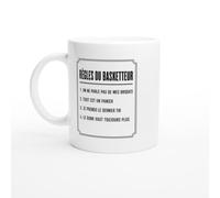 Mug Règles du Basketteur On Ne Parle Pas de Mes Briques Tout Est un Panier | Mug Fun Basketteur - Idée Cadeau Originale