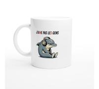 Mug Requin Grincheux Humour animal J'aime Pas Les Gens