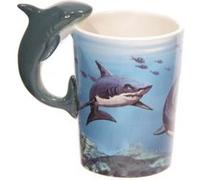 Puckator SMUG08 Mug avec Anse Design Requin Céramique Bleu/Gris
