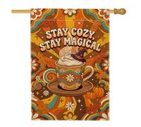 Mug rétro avec citation de sorcière d'automne Drapeau de maison Halloween
