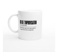 Mug Roi de l'Improvisation Personne Qui N'A Rien Prévu et Qui S'En Sort | Mug Rigolo Improvisateur - Idée Cadeau Originale Homme
