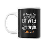 Mug Rottweiler Je travaille dur