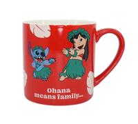 Disney Mug Half Moon Bay Lilo & Stitch Ohana 325 ml Céramique Rouge