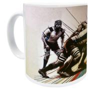 Mug Rugby Mêlée en céramique blanche