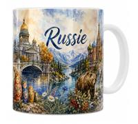 Mug Russie Nature - Ours, Troïka & Matriochkas - Céramique 330 ml