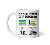 Mug Rwanda ce que je fais durant mon temps libre Tasse humour voyage