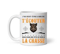 Mug sanglier chasse l'air de t'écouter humour chasseur Tasse chasse