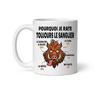 Mug sanglier drôle chasse pourquoi je rate sanglier chasseur Tasse chasse
