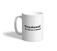 Mug Sans honte, en Christ je me tiens devant Dieu Tasse à cafe Maison Lot | de 2-330ml Élégant Mugs Humour Tasses DéPart GoûTer