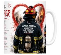 Mug Sapeur-Pompier - Un Métier, Une Vocation, Une Fierté - Céramique 330 ml