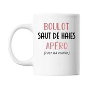 Mug Saut De Haies C'est Ma Routine Blanc Tasse Humour