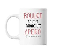 Mug Saut En Parachute C'est Ma Routine Blanc Tasse Humour