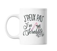 Mug Scrabble j'peux pas Blanc