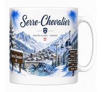 Mug Serre-Chevalier - Hautes-Alpes, Vallée de Briançon - Céramique 330 ml