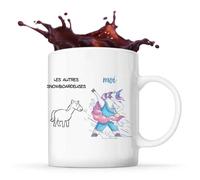 Mug Snowboardeuses Les Autres Vs Moi Tasse Cadeau Travail Activité Loisir Sport Discipline Amis Collègue Équipe