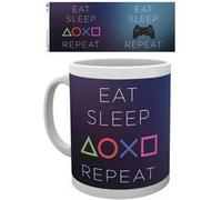 GB Eye – Mug Sony PlayStation Eat Sleep Repeat – Rond Blanc – Adulte