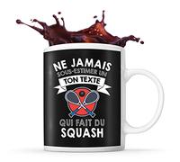 Mug squash Prénom métier âge Personnalisable | Tasse drôle pour Joueur de Squash | idée cadeau anniversaire Noël fête des Pères