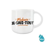 Mug - STC - Madame Je Sais Tout - Céramique - Blanc - Grand Format